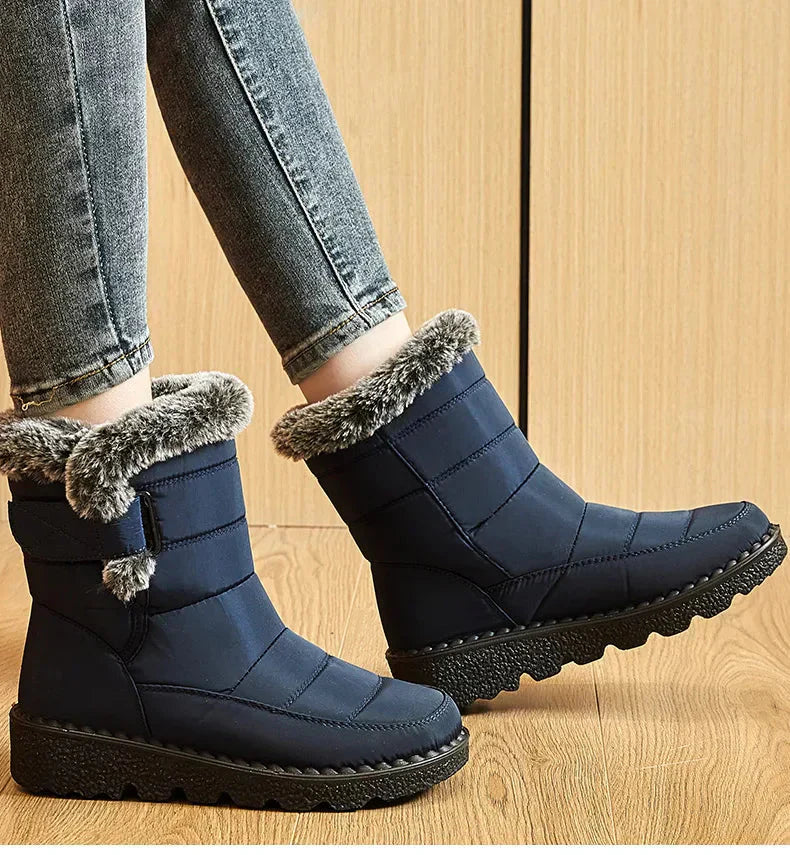 Bottes d'hiver pour femmes à fourrure de cheville