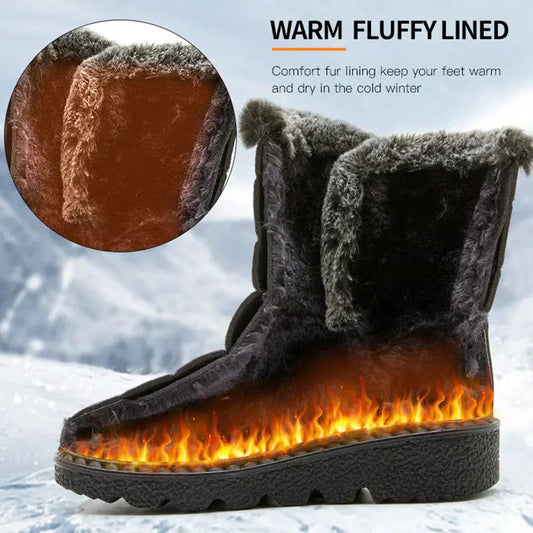 Bottes d'hiver pour femmes à fourrure de cheville