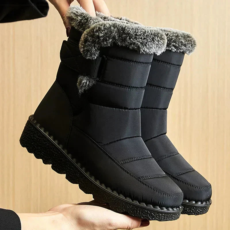 Bottes d'hiver pour femmes à fourrure de cheville