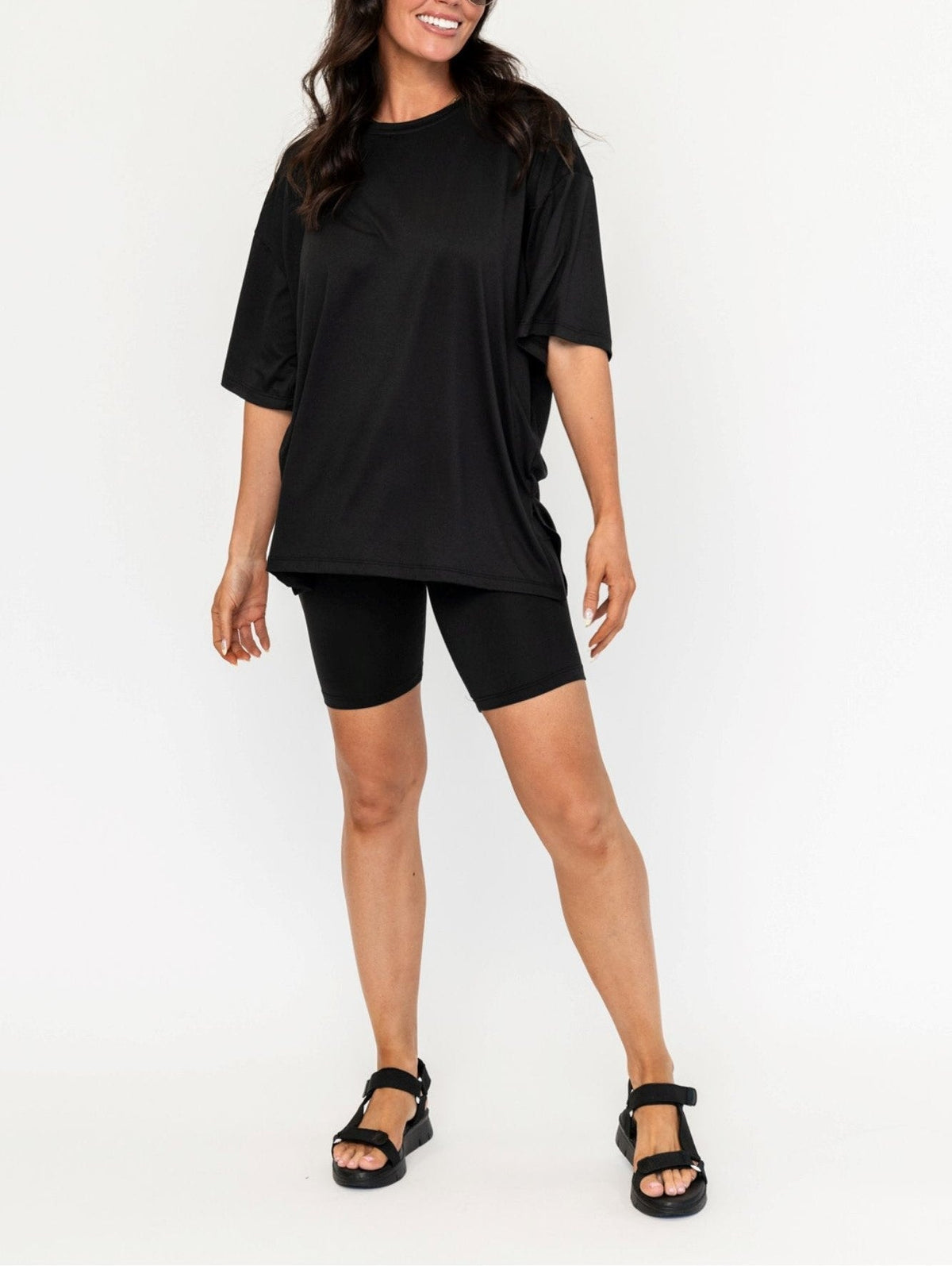 Ensemble Biker Oversize Col Rond pour Femme (2 achetés, livraison offerte)