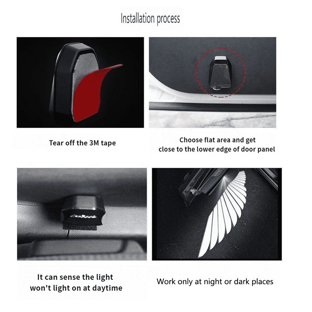 Feux de portière de voiture « Angel Wing »