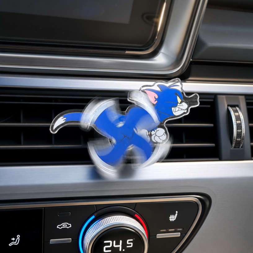 Drehbare Cartoon-Auto-Dekoration für die Lüftung – Lustiges Armaturenbrett-Accessoire