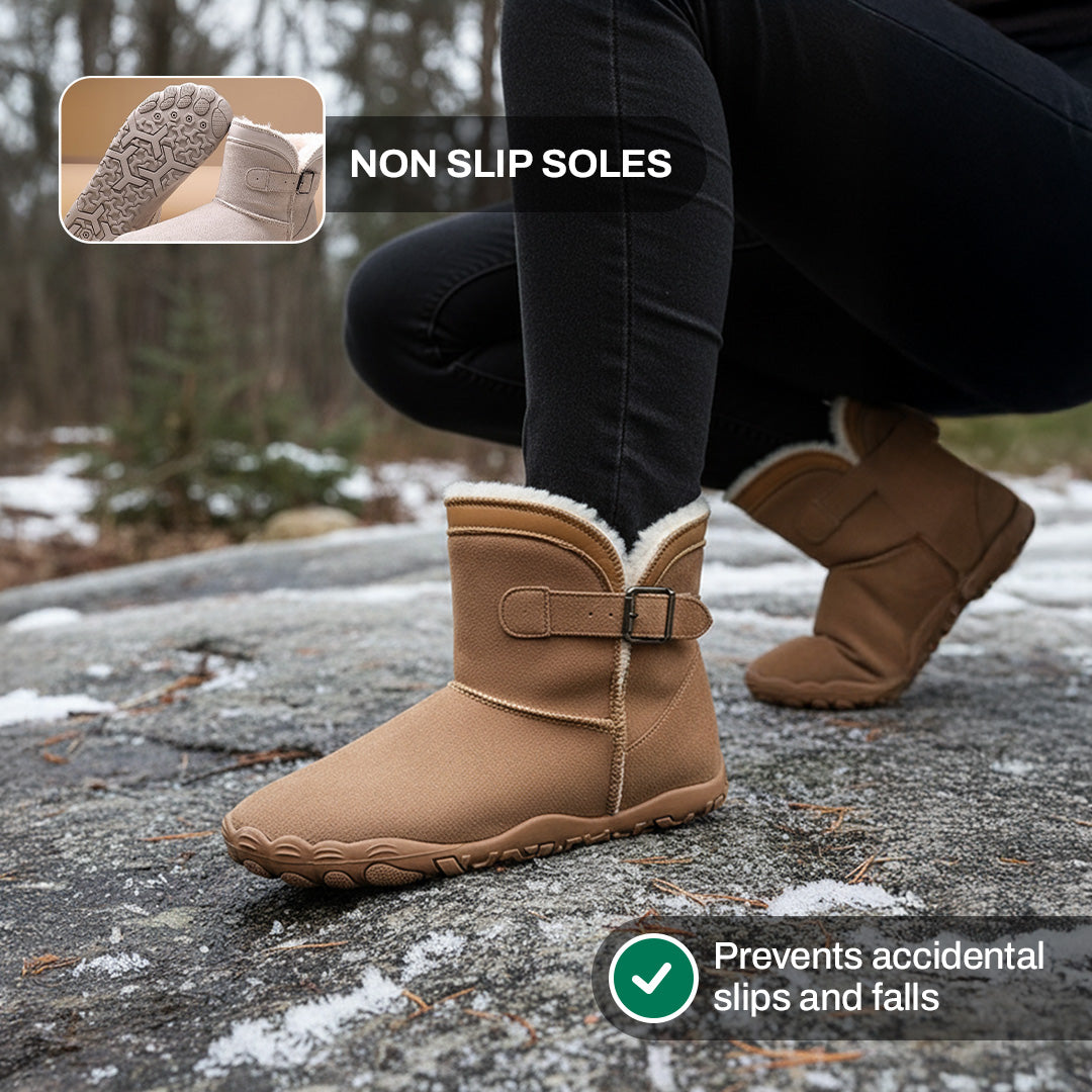 Non-slip & Waterproof Winter Barefoot Boots with Orthopedic Arch Support