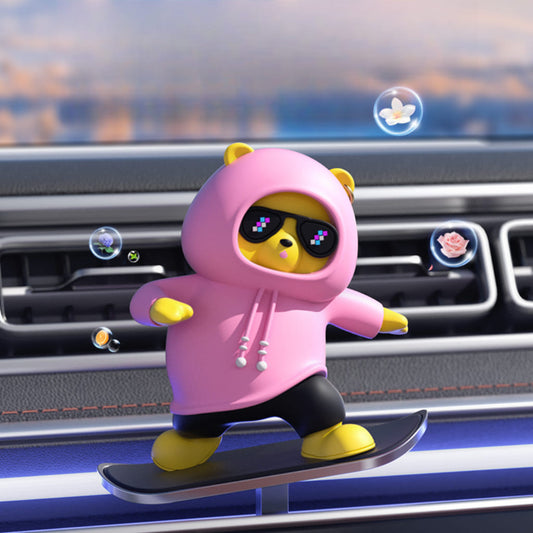 Schlittschuhlaufender Panda Bär Auto-Ornamente