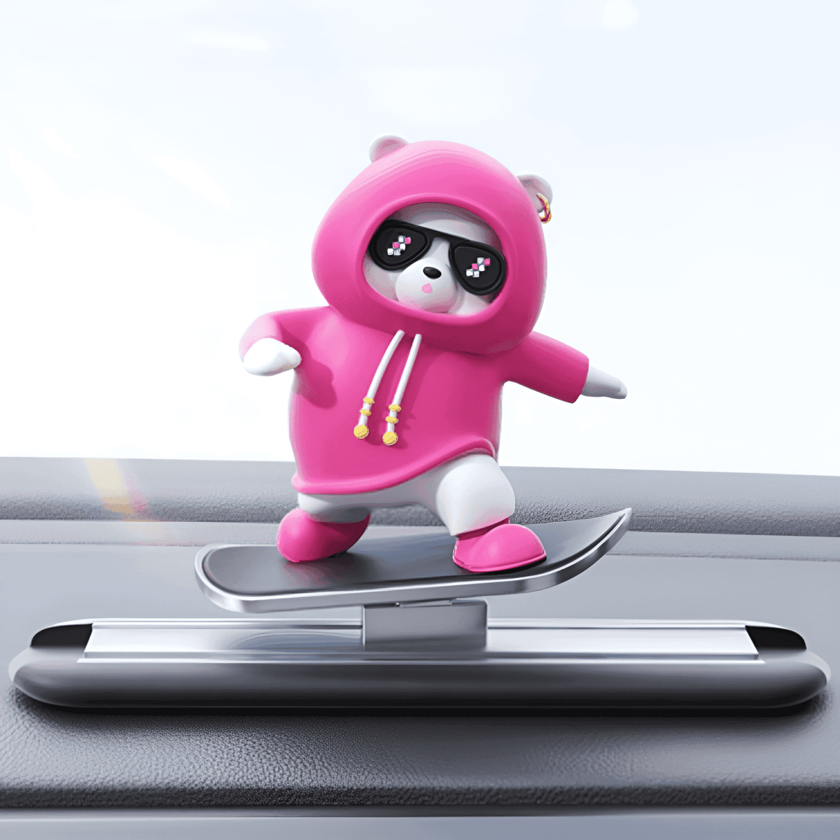 Schlittschuhlaufender Panda Bär Auto-Ornamente