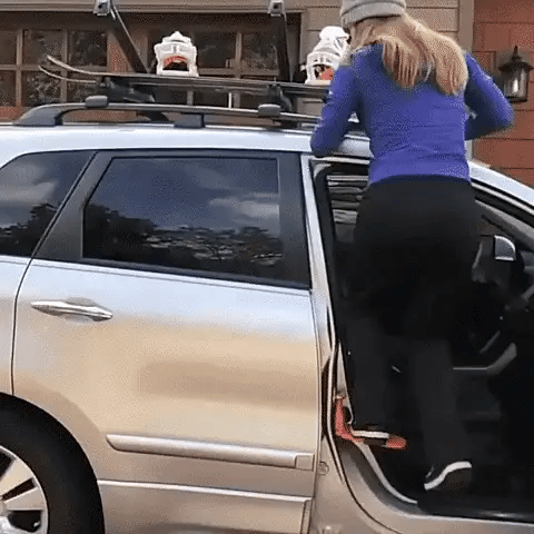 Car Door Step Folding Aluminum Alloy Car Step Universal Fit Most Cars SUVs and Trucks
