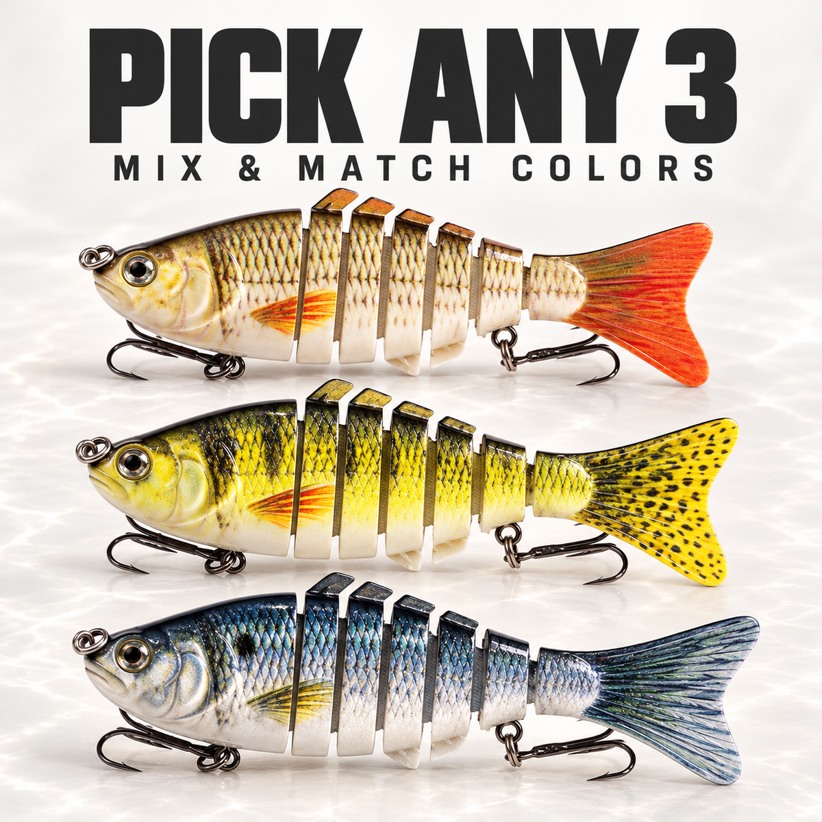RippleStrike 7™ Swimbait coulant multi-articulé