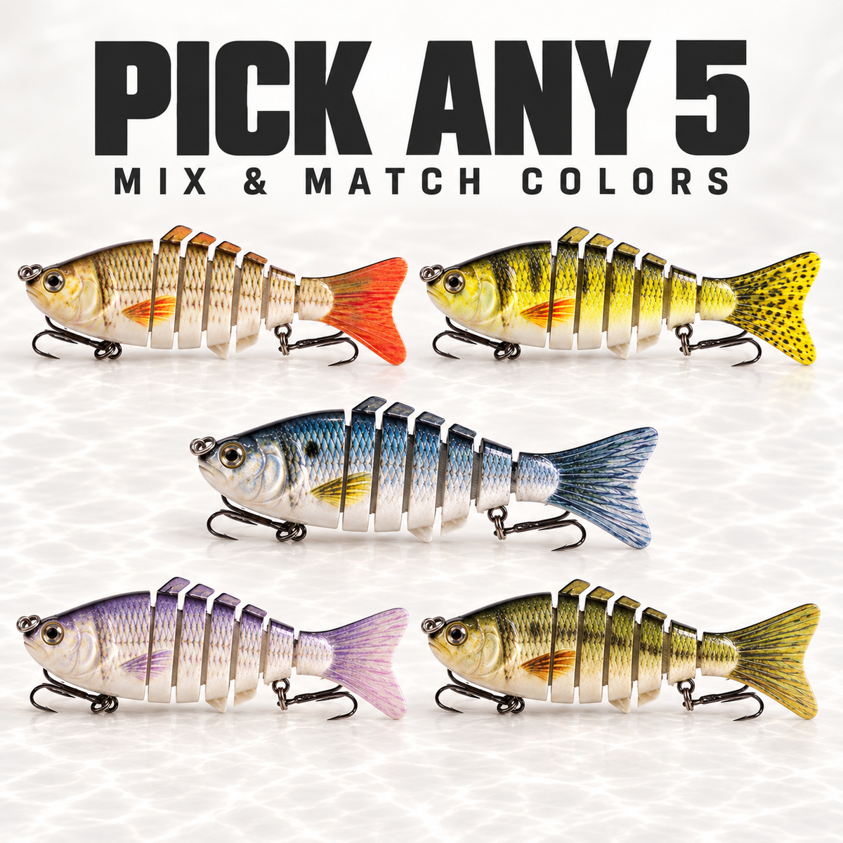 RippleStrike 7™ Swimbait coulant multi-articulé