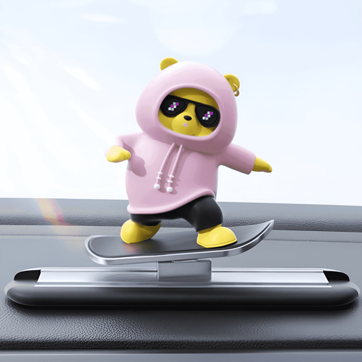 Schlittschuhlaufender Panda Bär Auto-Ornamente