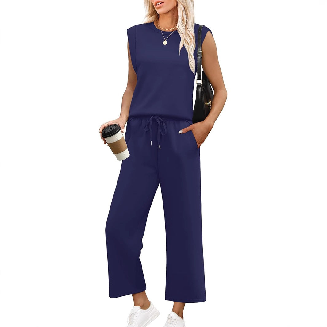 Ensemble 2 pièces femme : débardeur et pantalon large