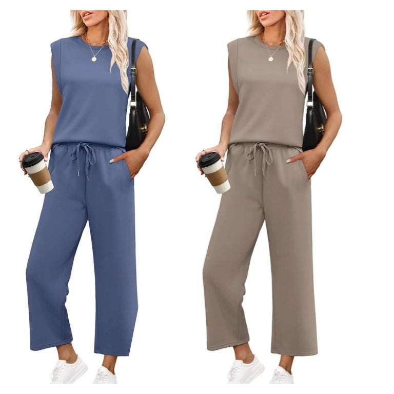 Ensemble 2 pièces femme : débardeur et pantalon large
