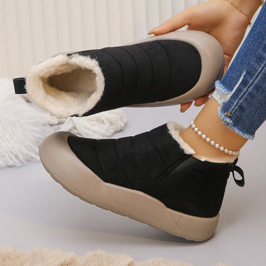 Bottes d'hiver en coton à semelle souple et imperméables