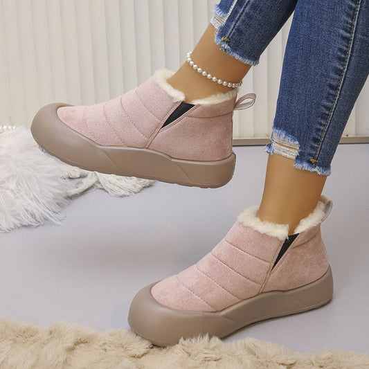 Bottes d'hiver en coton à semelle souple et imperméables
