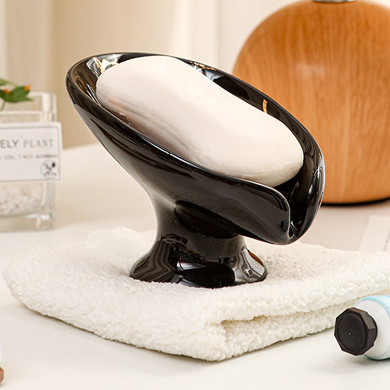 Porte-savon en céramique auto-drainant en forme de feuille Verdelle™