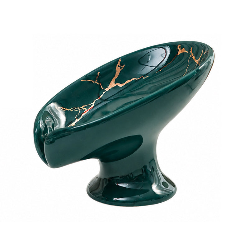Porte-savon en céramique auto-drainant en forme de feuille Verdelle™